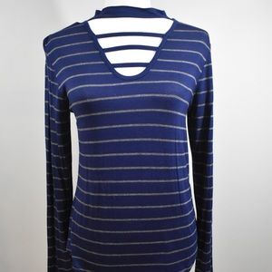 NWOT Long Sleeve Top with Cut Out Neck Line